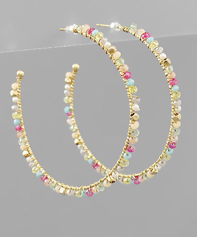 Bead Wrapped Hoops