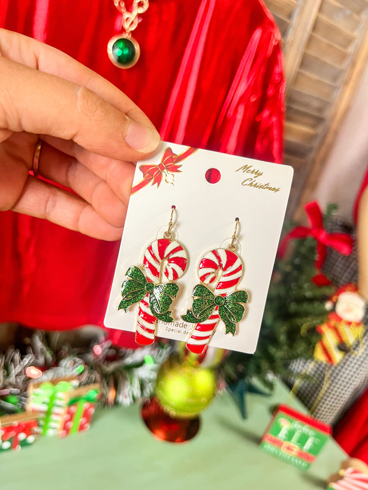 Candy Cane Dreaming Earrings