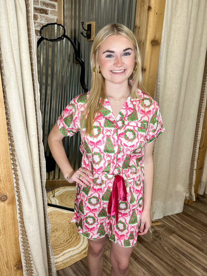 Simply Southern | Pink Bow Christmas Pajamas