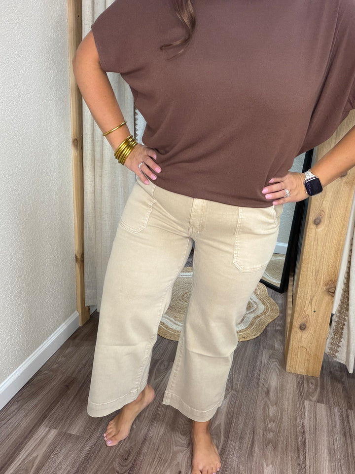 Georgia Cropped Jeans|Ash Mocha