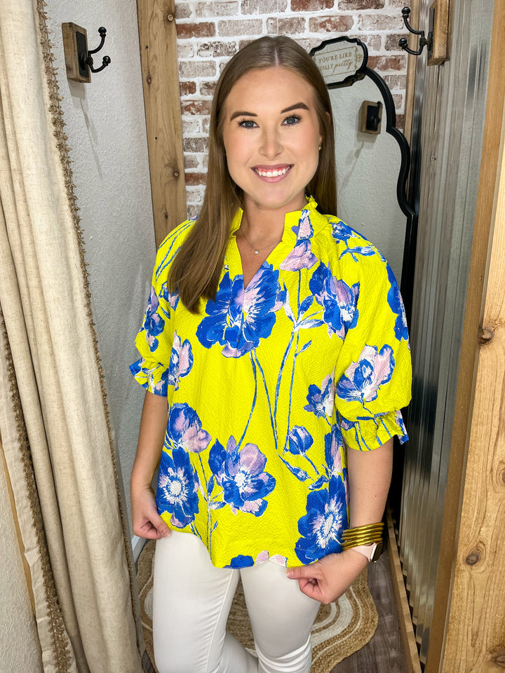 Lime Petal Pop Top