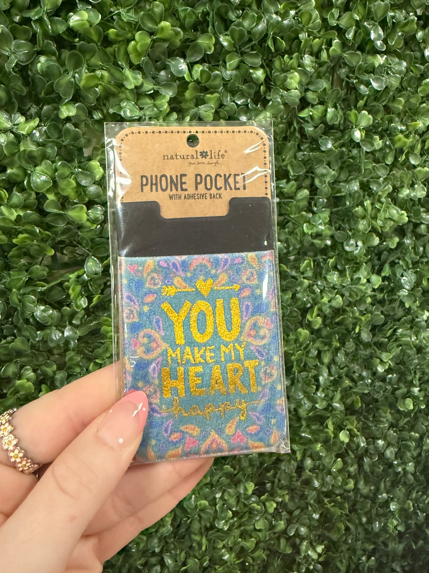 Natural Life Phone Pocket / With Quotes