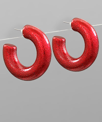 Ezra Color Coated Hoops | Red