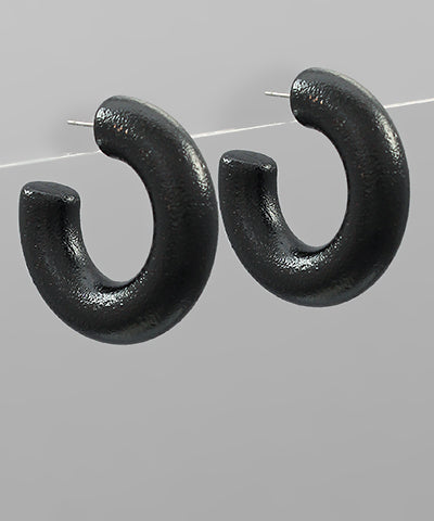 Ezra Color Coated Hoops | Black