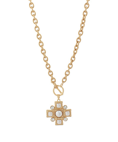 Byzantine Cross Shape | Pearl Necklace