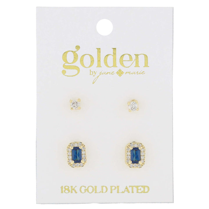 Birthstone Stud Earrings Set