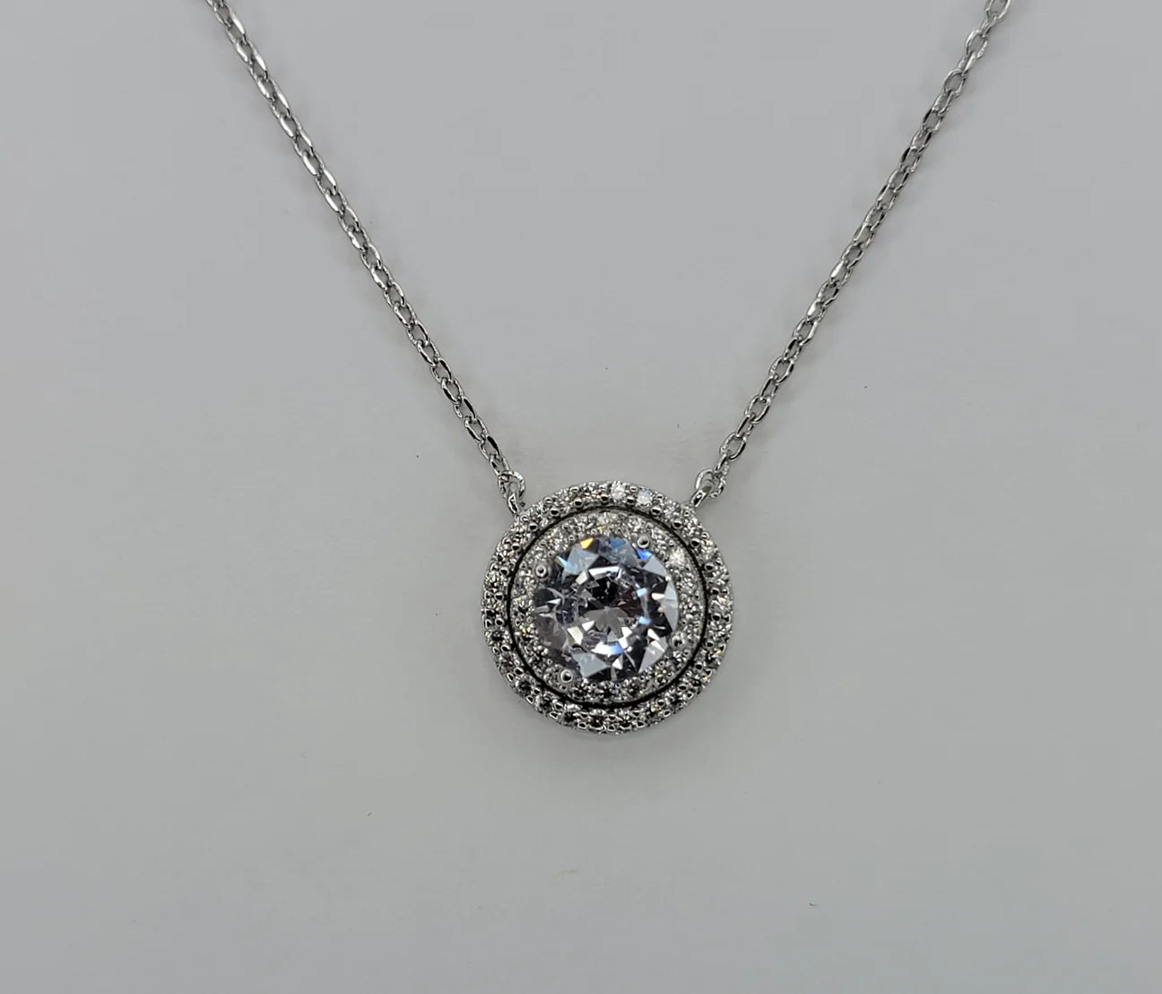 Diamond Halo Necklace