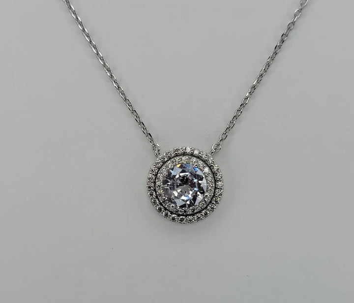 Diamond Halo Necklace