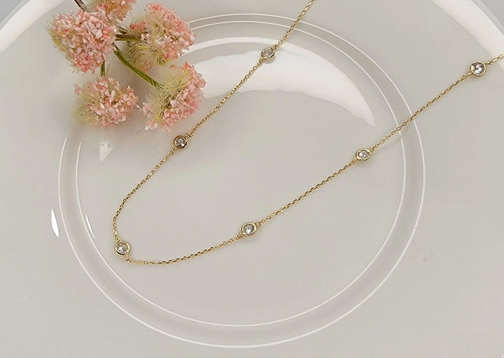 Khalani Diamond Bezel Necklace