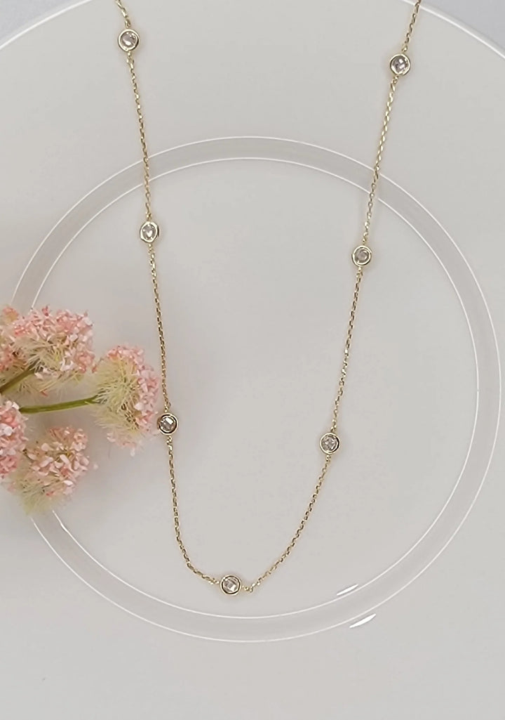 Khalani Diamond Bezel Necklace