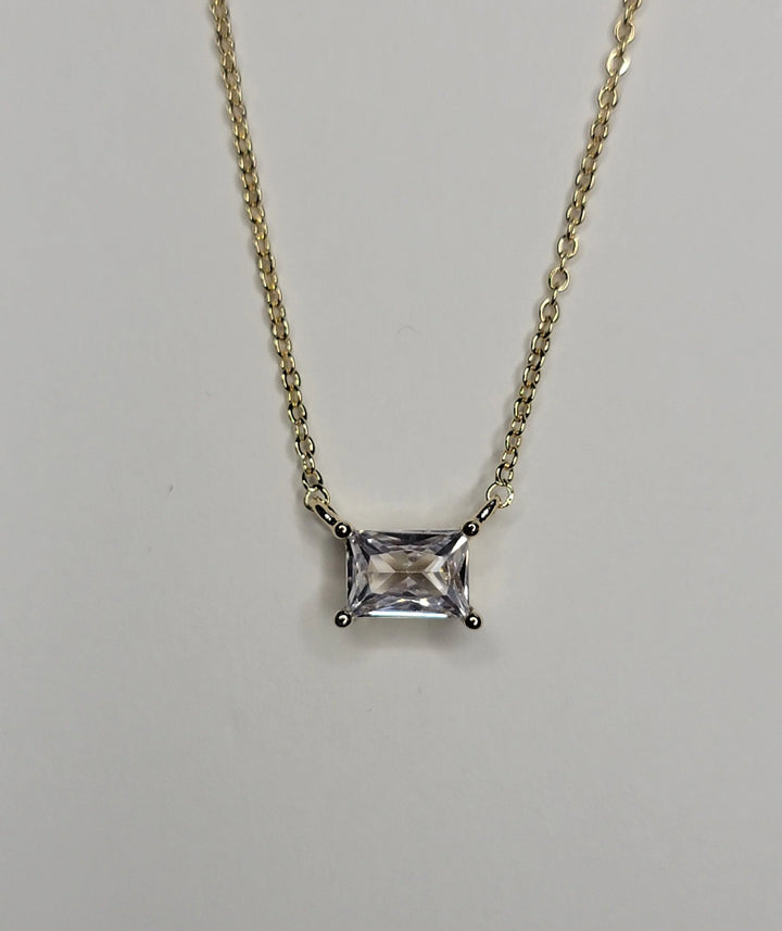 Emerald Diamond Pendant Necklace