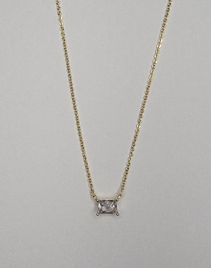 Emerald Diamond Pendant Necklace