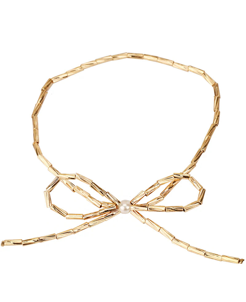 Metal Bow Elastic Bracelet