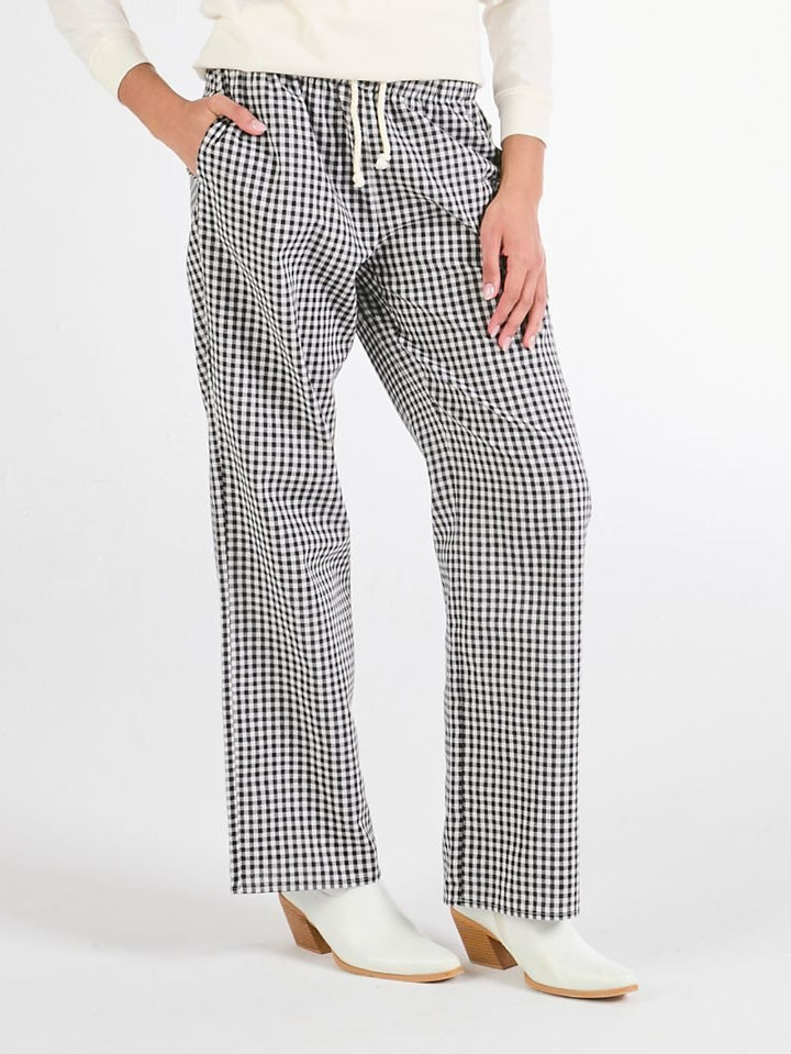 Simply Southern Plaid Pants | Black