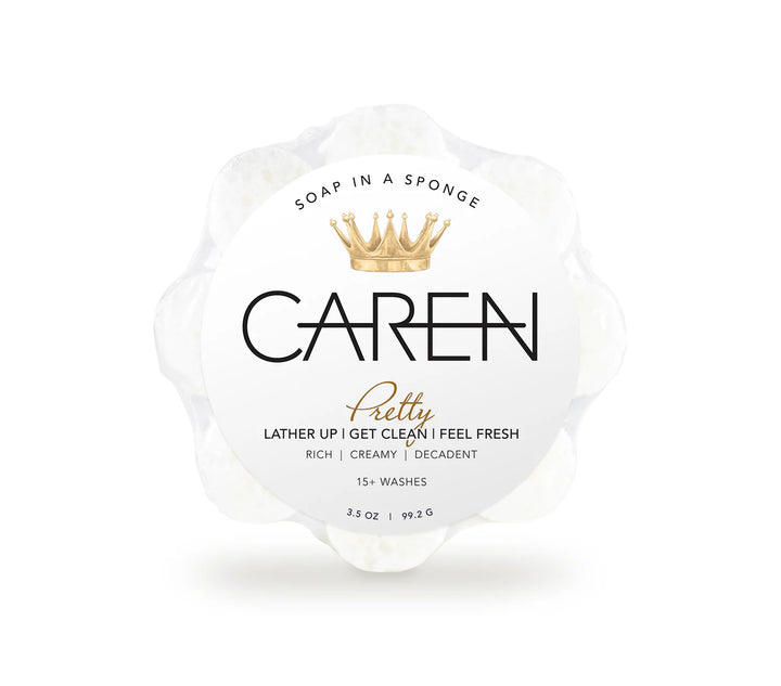 Caren Shower Soap Sponge | Pretty | White
