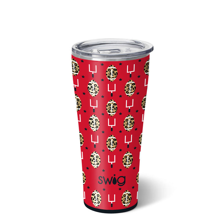 Touchdown Black + Red Tumbler (32oz)