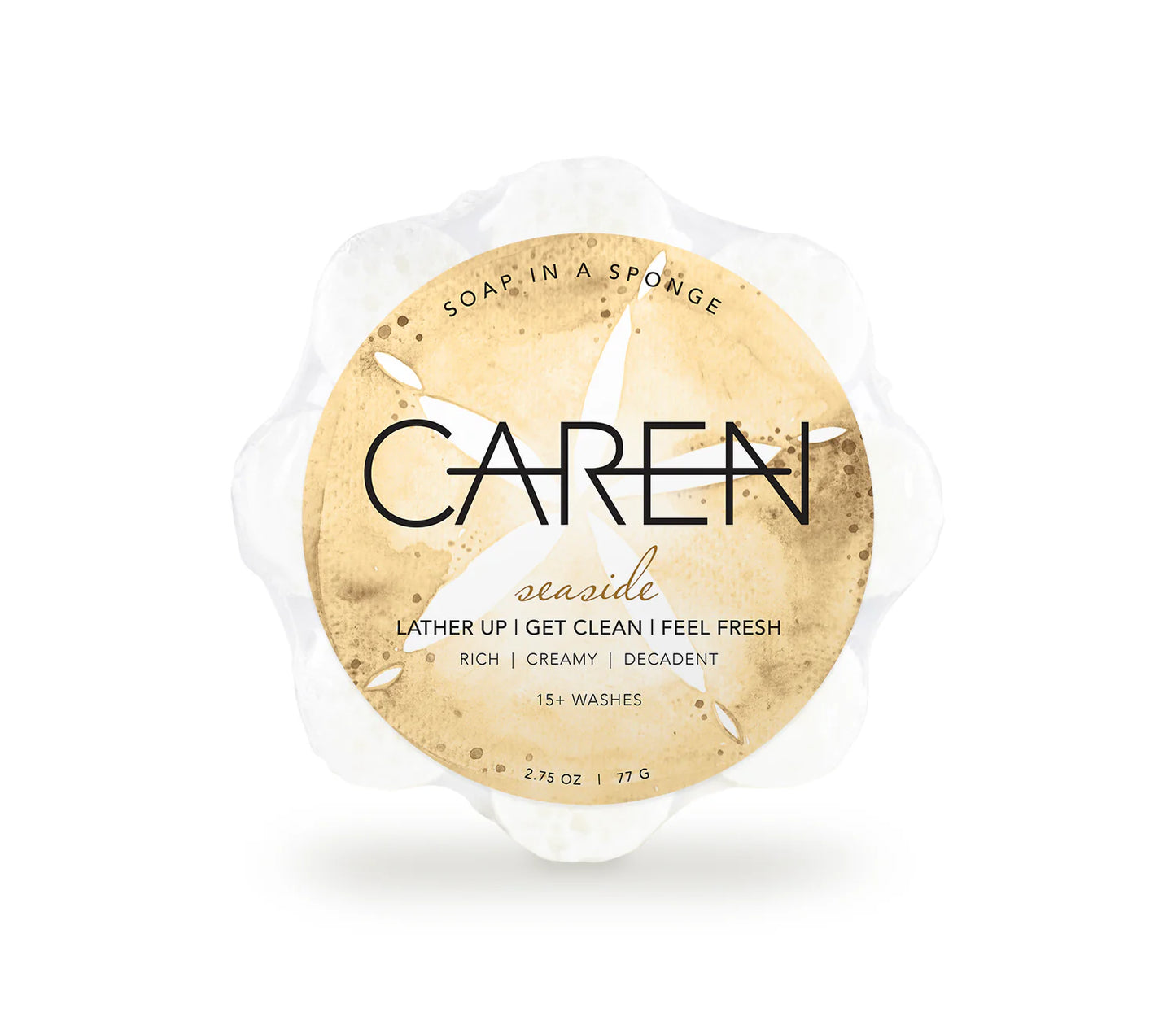 Caren Shower Soap Sponge | Seaside | White Daisy