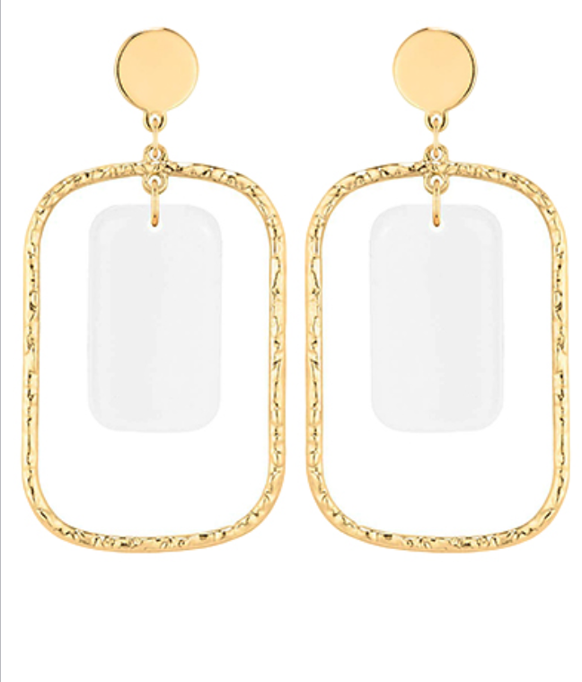 Rectangle Drop Earrings