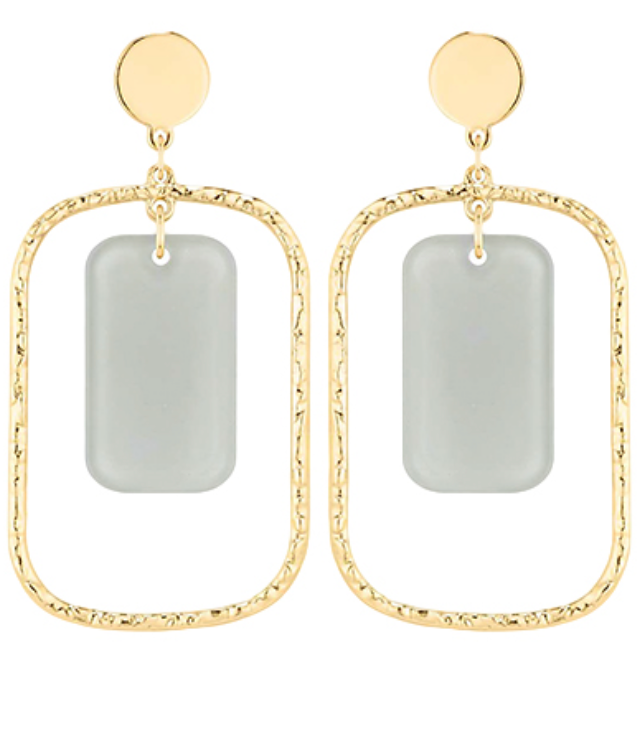 Rectangle Drop Earrings