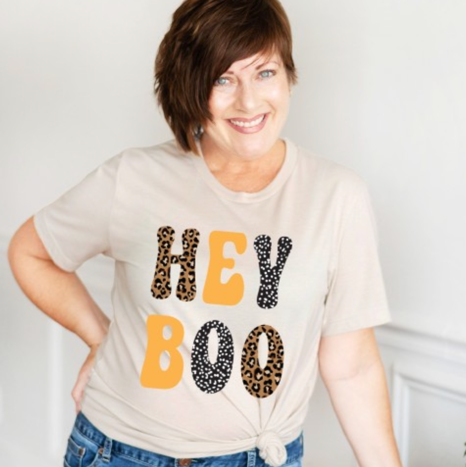 Leopard Hey Boo T-Shirt