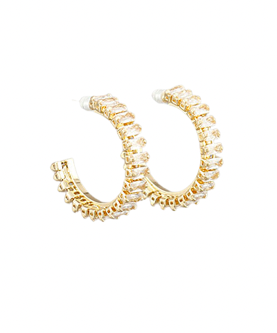Amelia Crystal Hoop Earrings