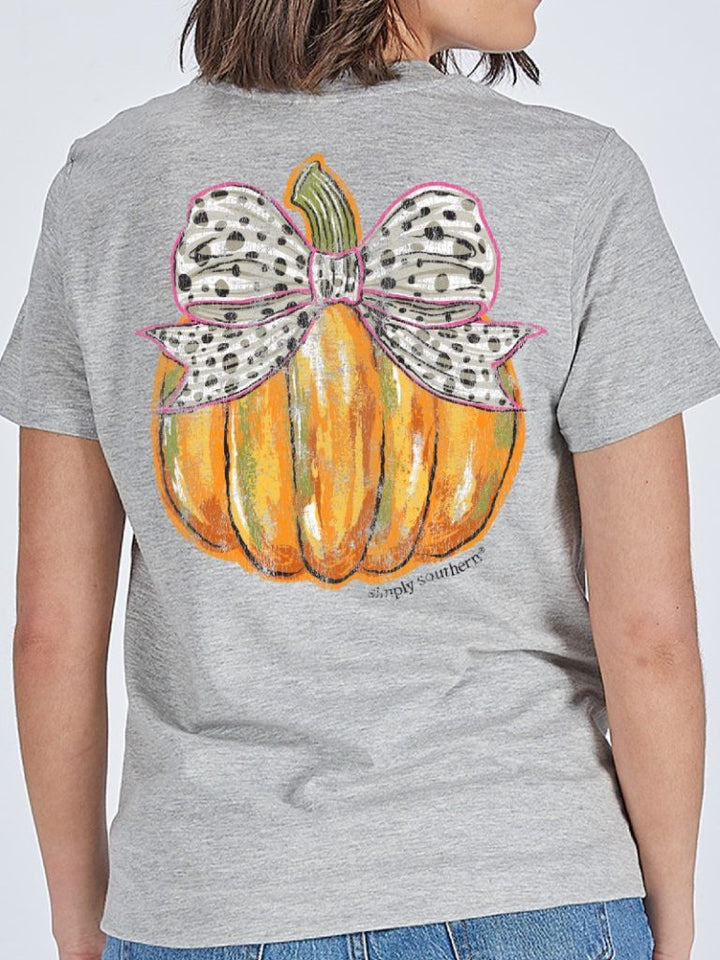 Bow Pumpkin Simply Southern T-shirt| Youth