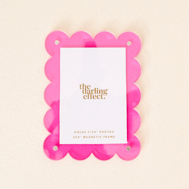 Hot Pink Mini Acrylic Picture Frame Magnet