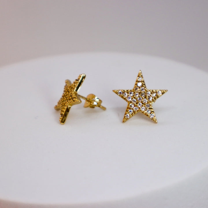 Crystal Star Stud Earrings