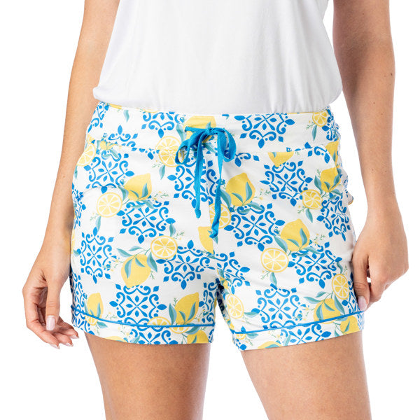 Sleepless in Santorini Lounge Shorts | Hello Mello Loungewear