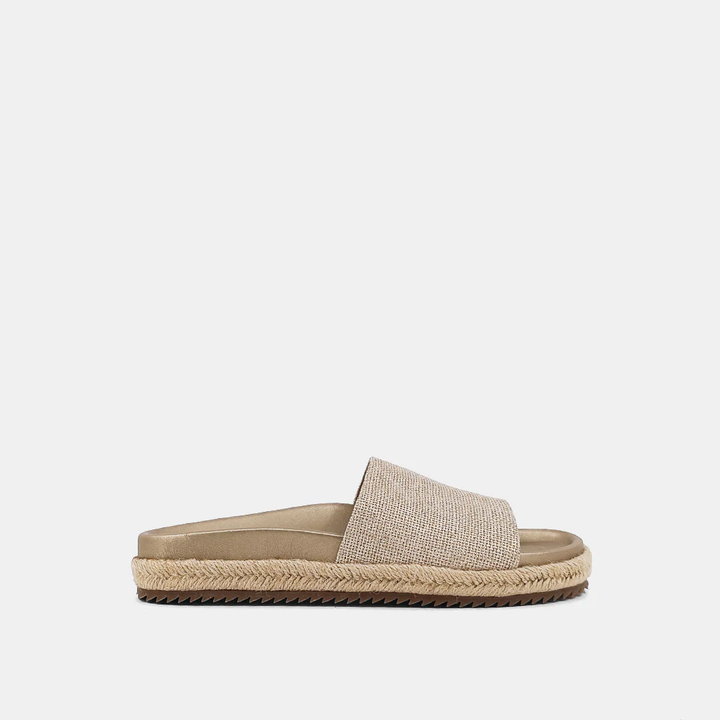 Crisanta Gold Woven Sandals