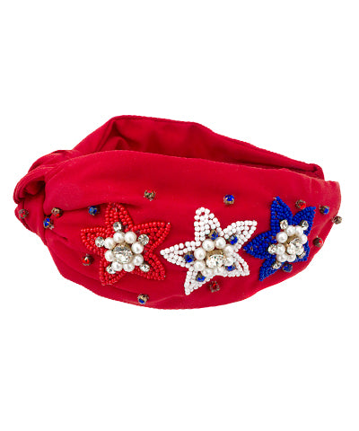Beaded USA Star Headband