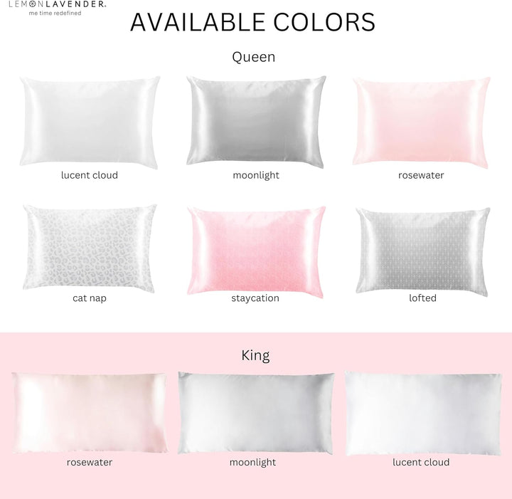 LEMON LAVENDER BYE BYE BEADHEAD SILKY SATIN PILLOWCASE - KING SIZE