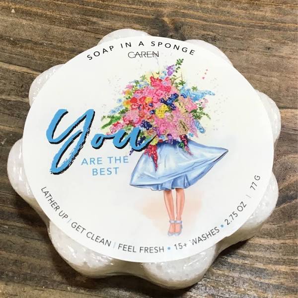 Caren Original Shower Sponge - YOU are the Best- Pearl