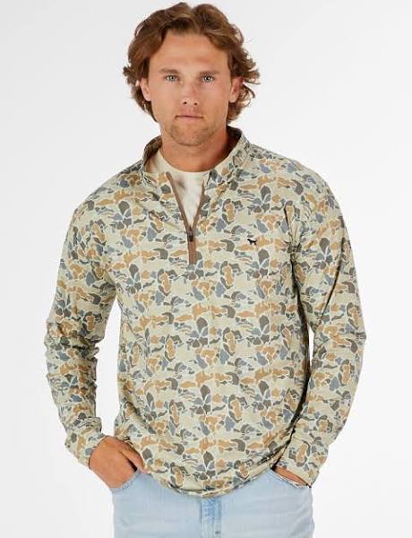 Simply Southern Men's Quarter Zip| Light Camo