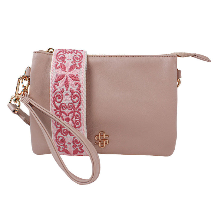 Simply Southern Leather Cross Wallet Bag - Almond