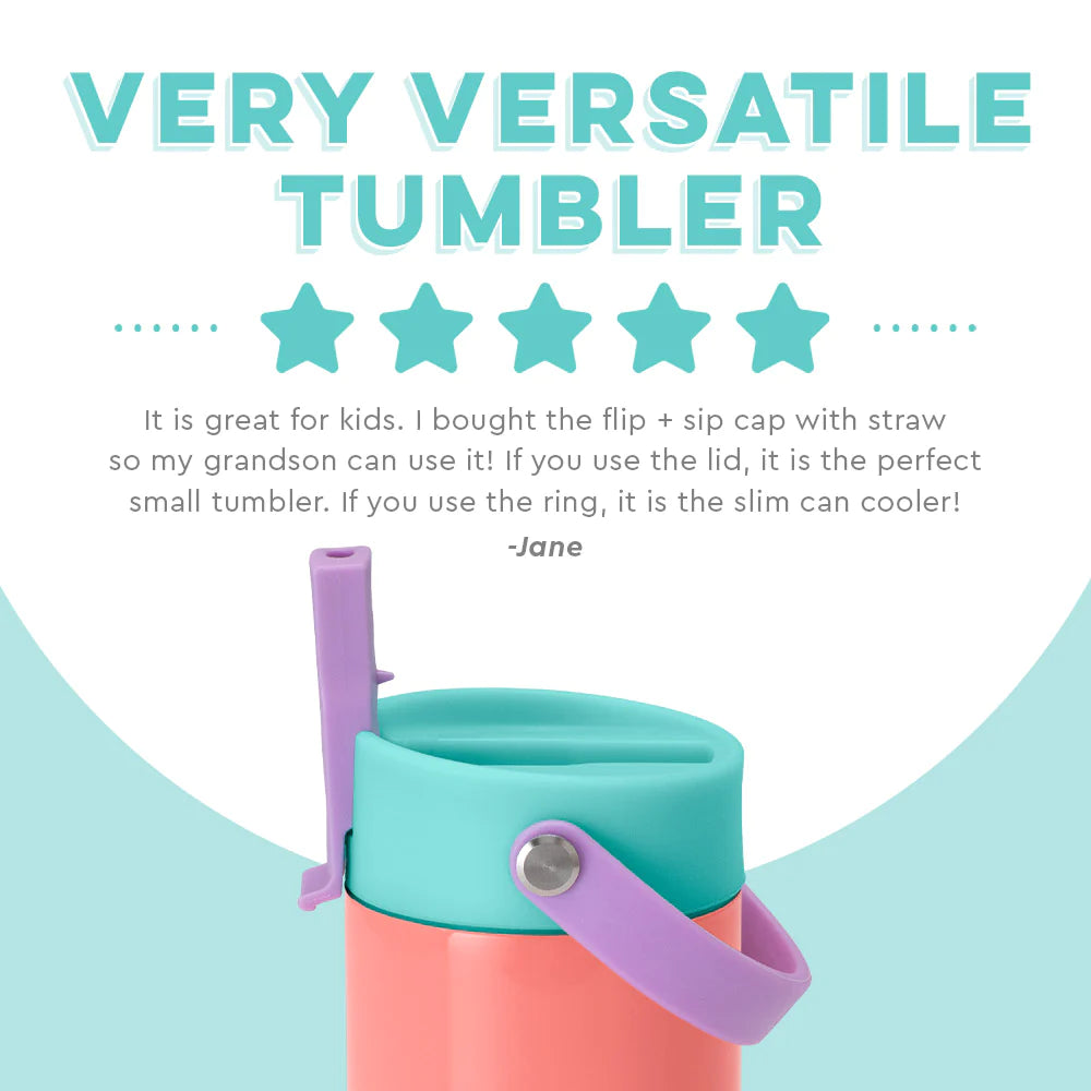 Coral Crush Flip + Sip Slim Tumbler (12oz)