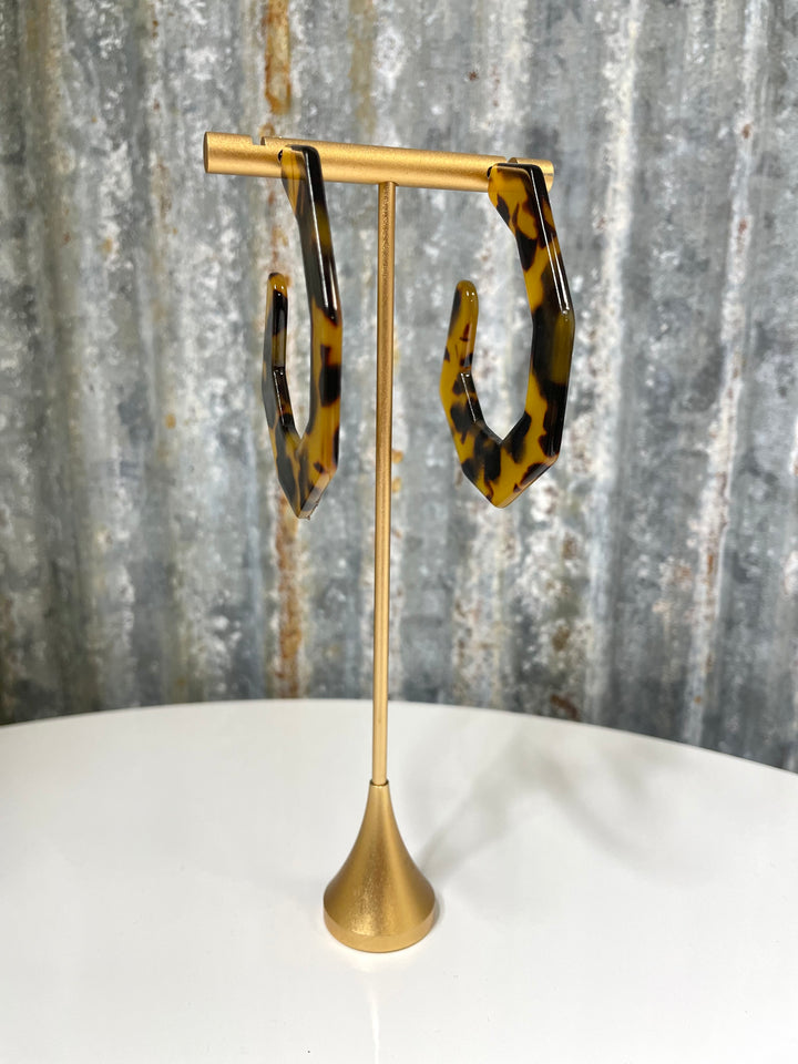 Tortoise Hoop Earrings