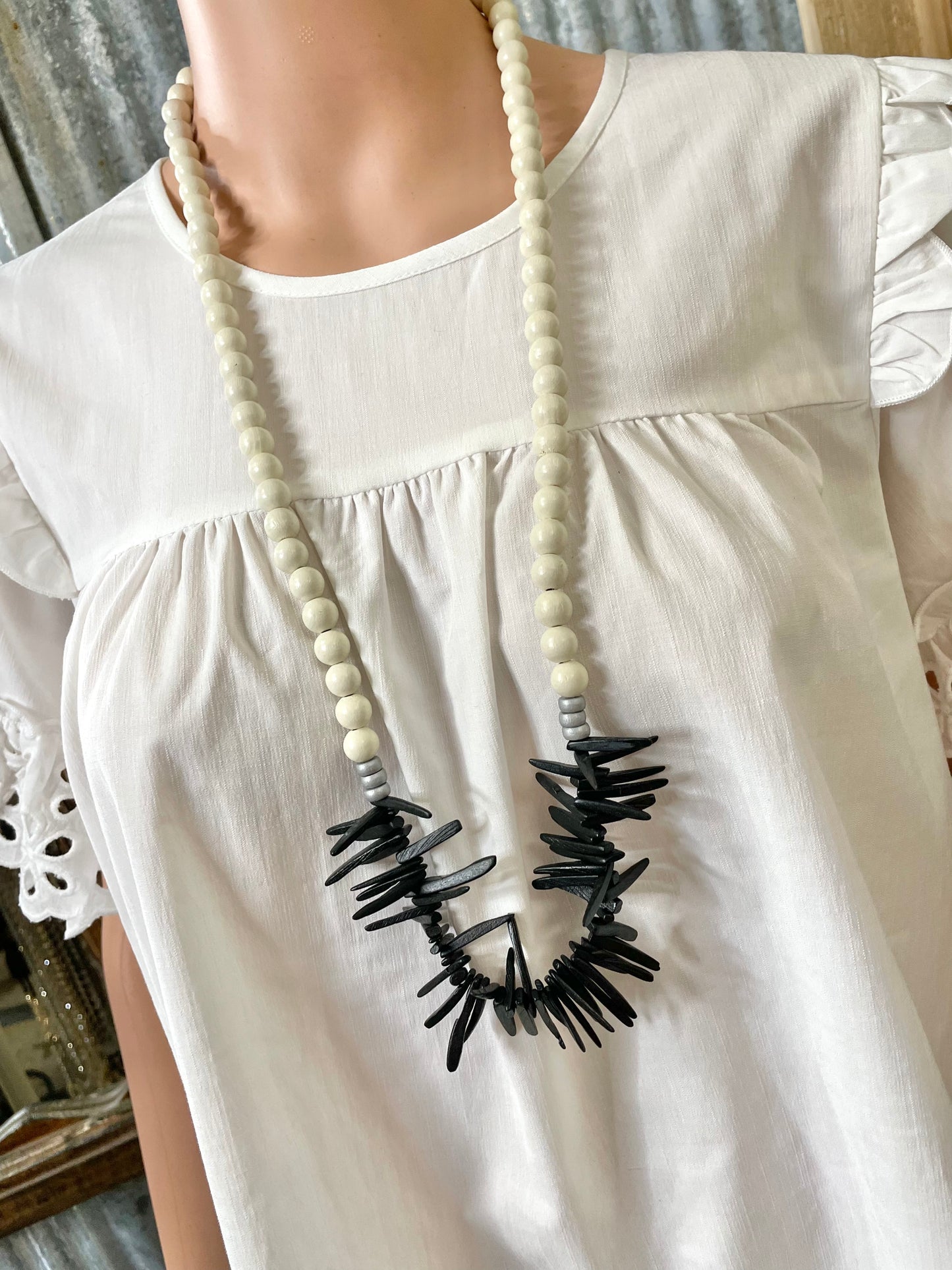 Wooden Tribal Necklace