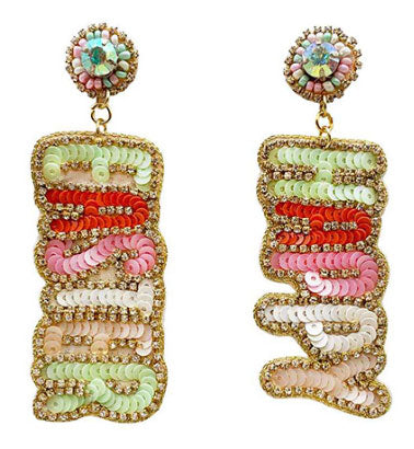 Happy Easter Glitter Earrings