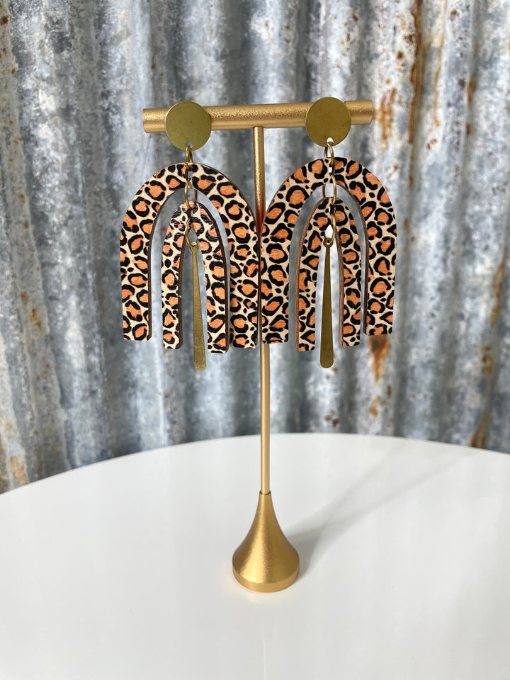 Cheetah Rainbow Earrings