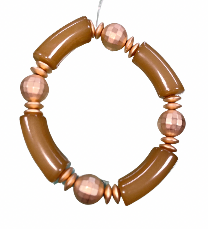 Bamboo Bracelet w Gold Beads