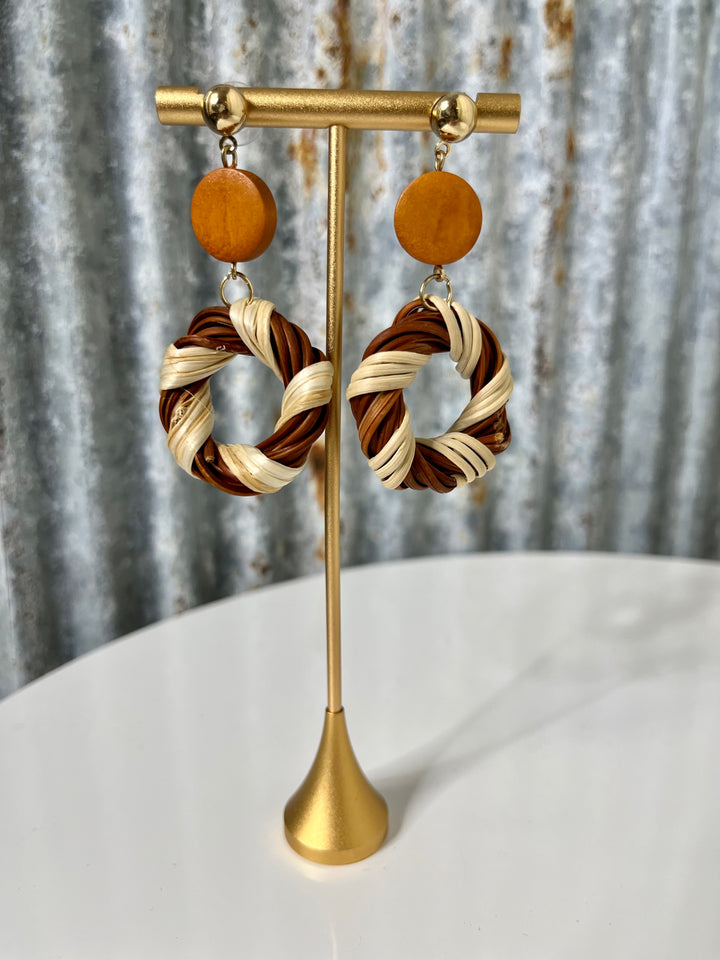 Woven Basket Earrings