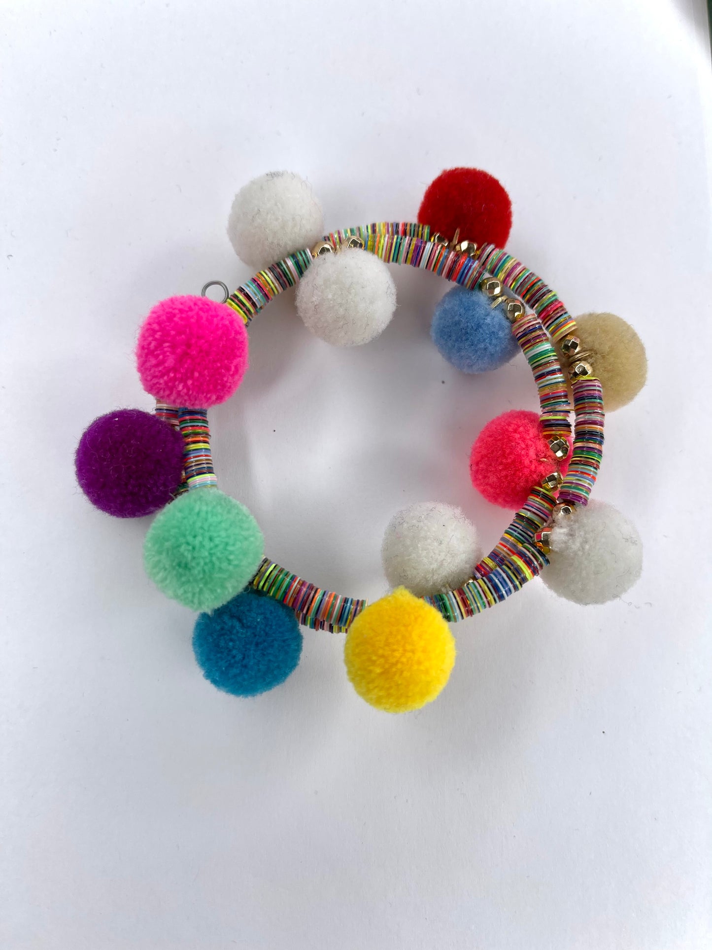 KIDS MULTI SEQUIN WRAP WITH CHARMS BRACELET