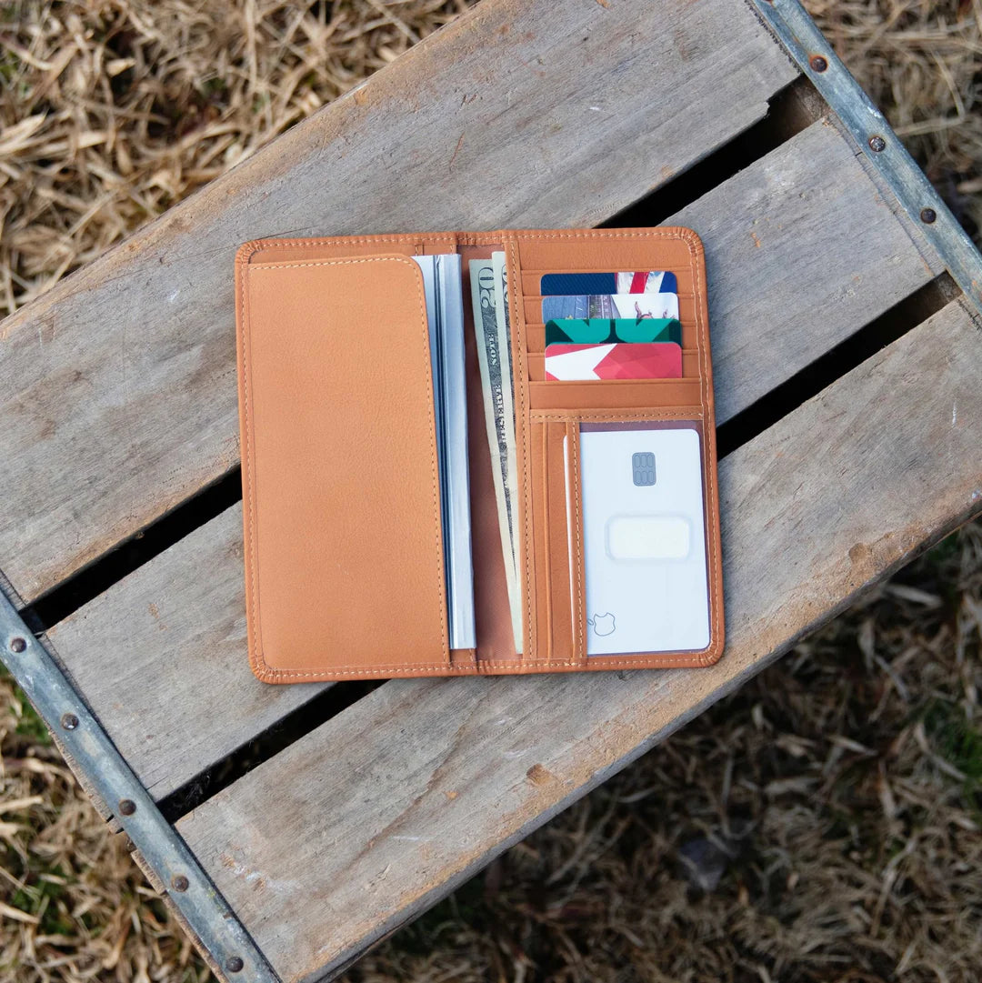 Leather Checkbook Wallet