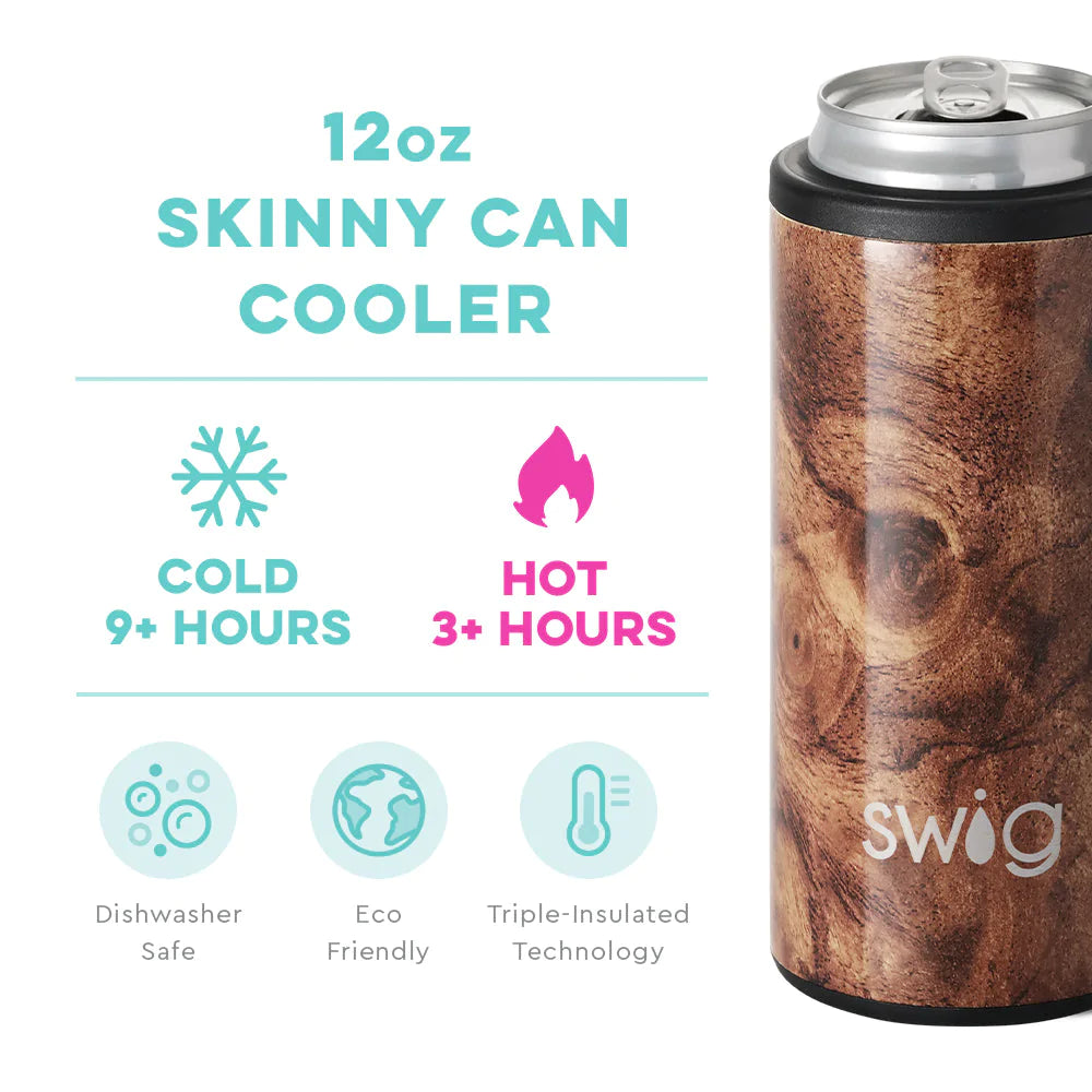 Black Walnut Skinny Can Cooler