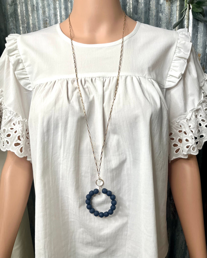 Clay Ball Circle Necklace