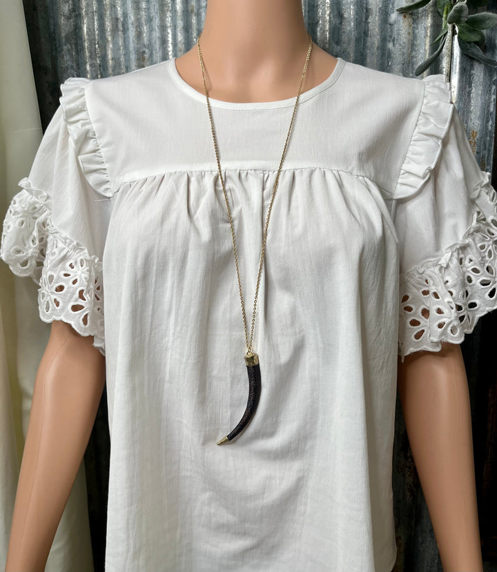 Purple Horn Necklace