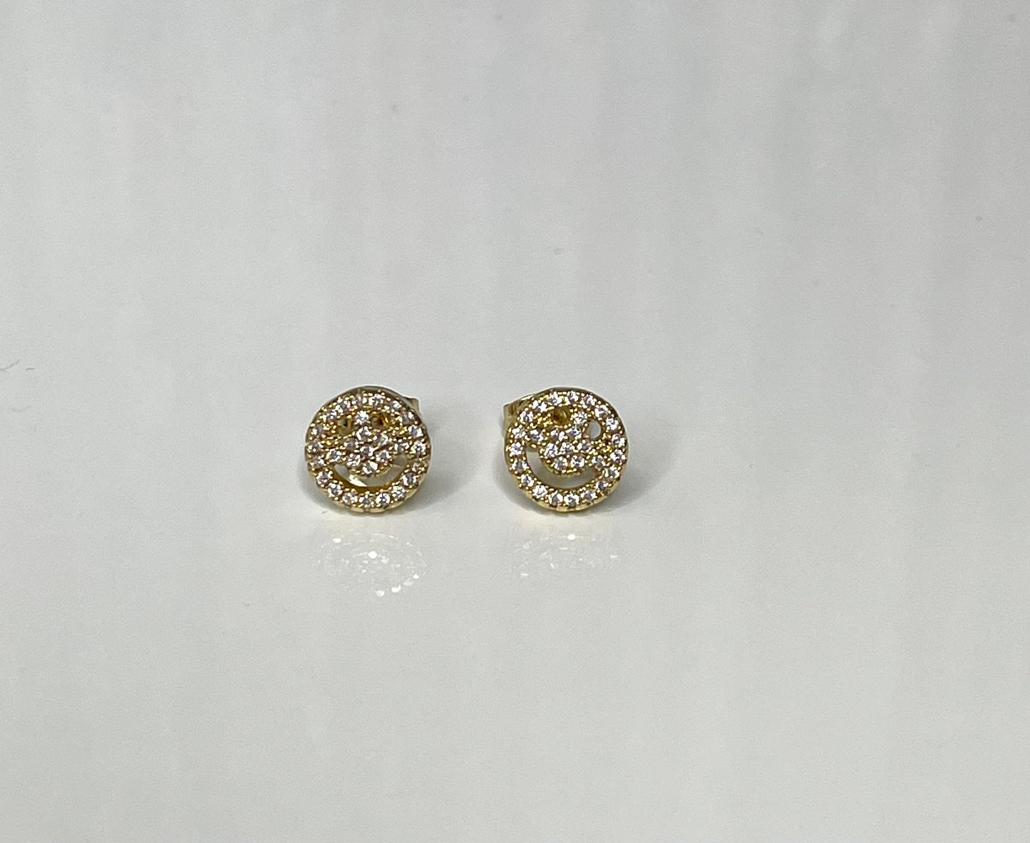 Diamond Smiley Face Earrings