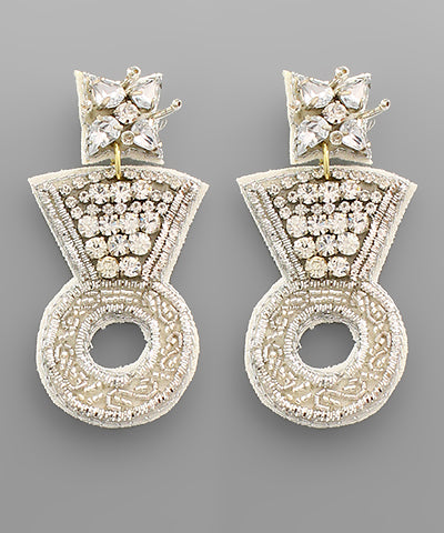 Diamond Ring Earring