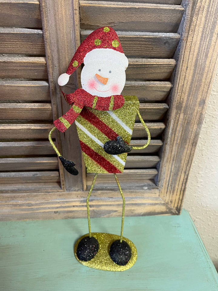 Glitter Snowman Table Decor